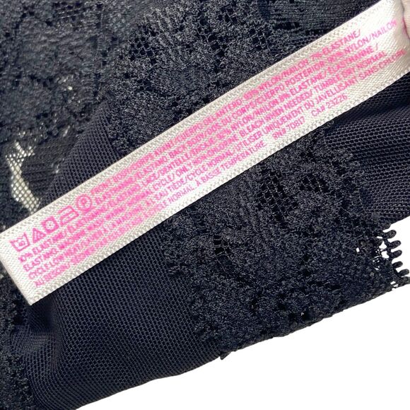 NWT Victoria's Secret 2013 Black Lace Extra Low-Rise Cheekster Panties Size M - Picture 11 of 11